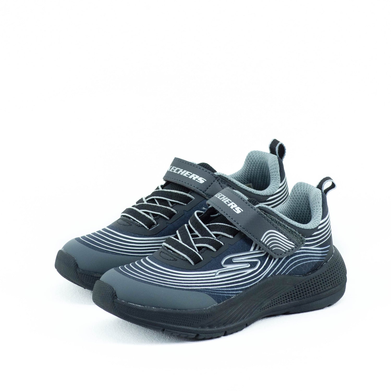 Tenis Skechers Kids Microspec Advance Black/Silver