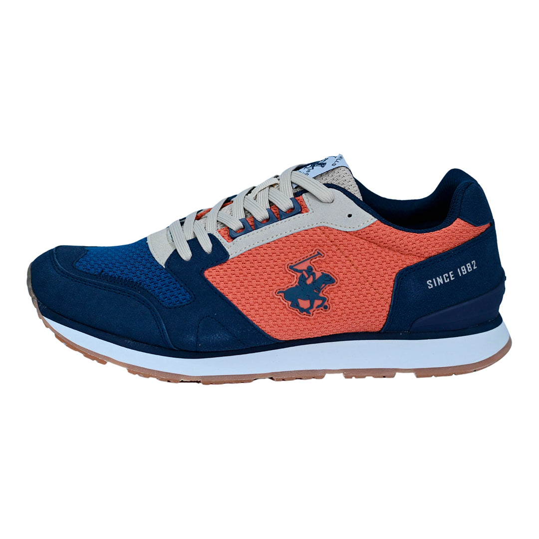 Tenis Beverly Hills Polo Club Patch Navy/Orange