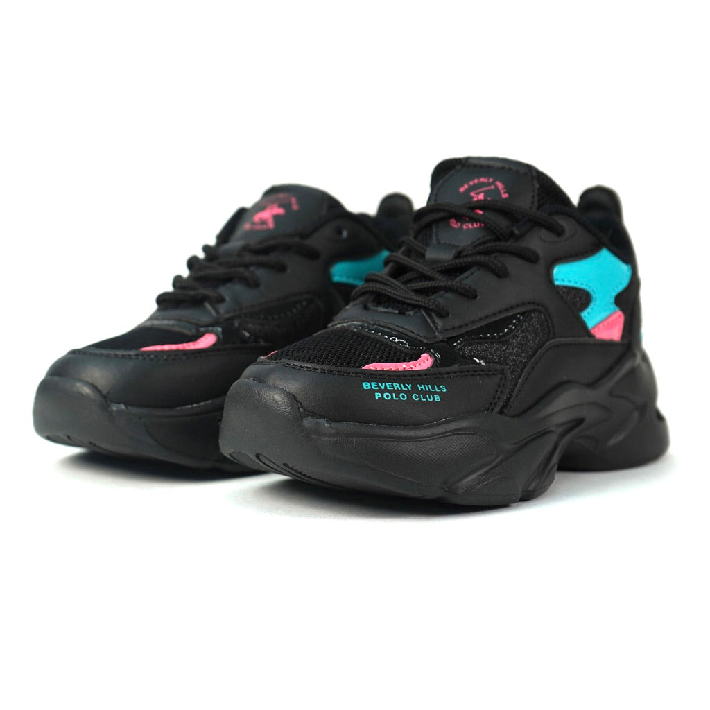 Tenis Beverly Hills Polo Club Kids Glitz All Black