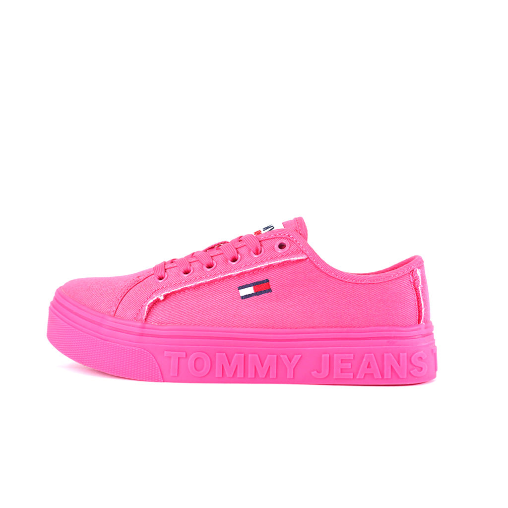 Tenis Tommy Jeans Mono Color Flatform Pink Alert