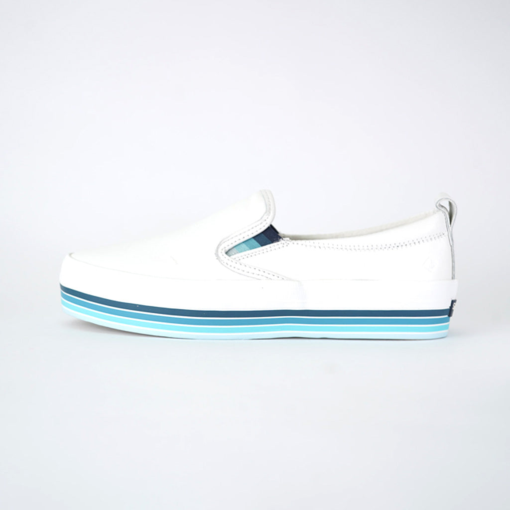 Tenis Sperry Crest TG Plat Stripe Wht