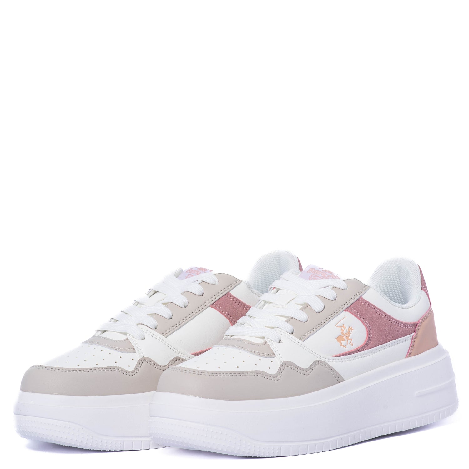 Tenis Beverly Hills Polo Club Loraine White Pink