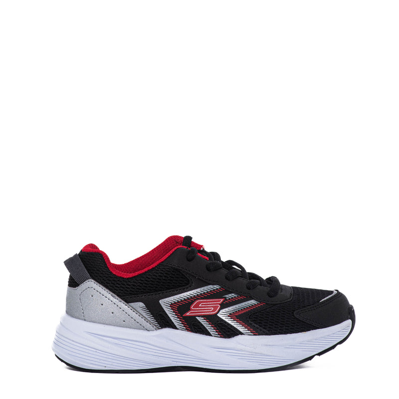 Tenis Skechers Kids Microspec Tread Cybrex Black/Silver/Red