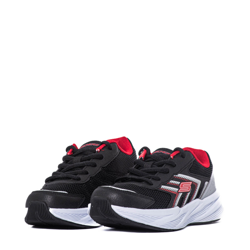 Tenis Skechers Kids Microspec Tread Cybrex Black/Silver/Red