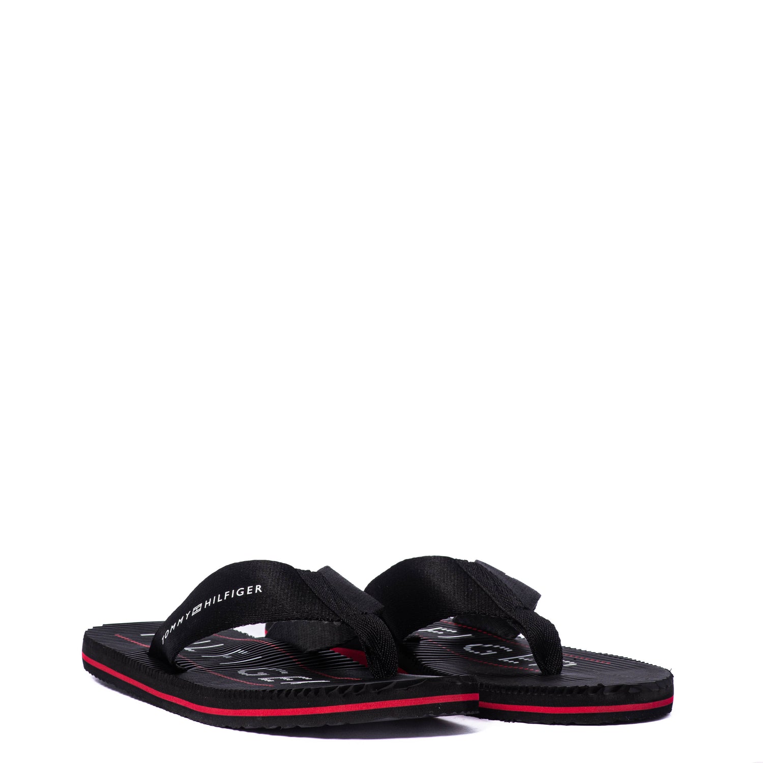 Chanclas Tommy Massage Footbed Beach Sandal Black