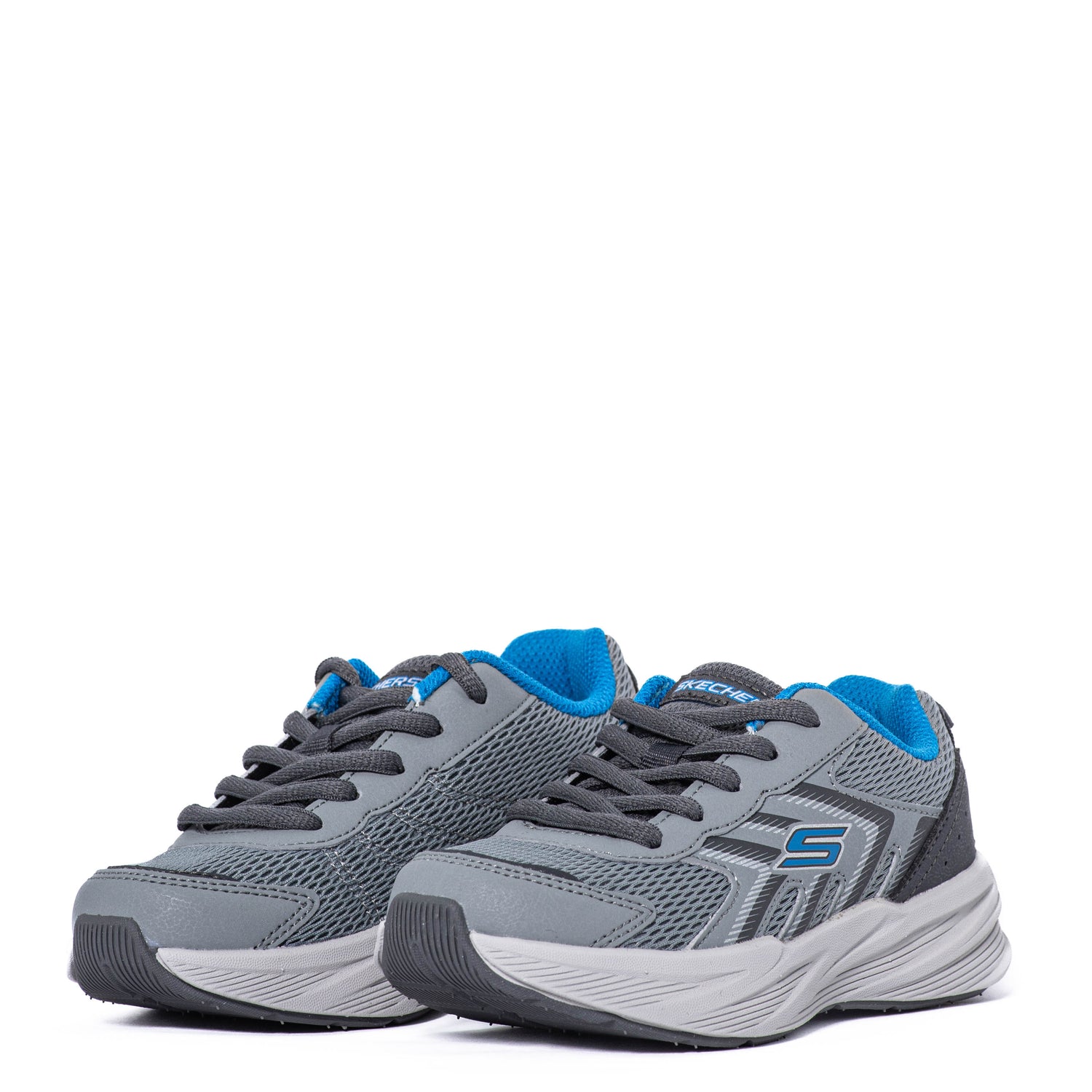 Tenis Skechers Kids Microspec Tread Cybrex Gray/Blue
