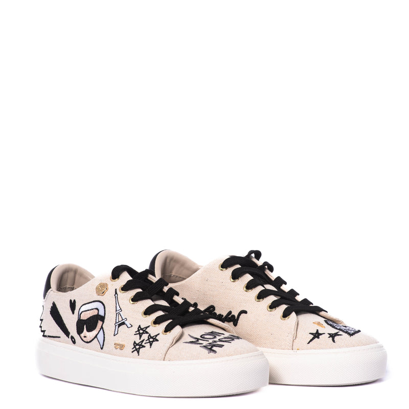 Tenis Karl Lagerfeld Cate Ikonic Lace U Sft White Black