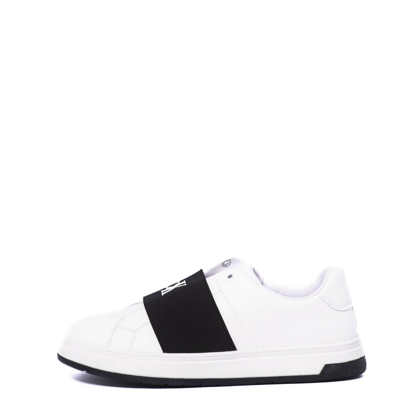 Tenis Calvin Klein Kids Low Cut Lace-Up Sneaker White/Black