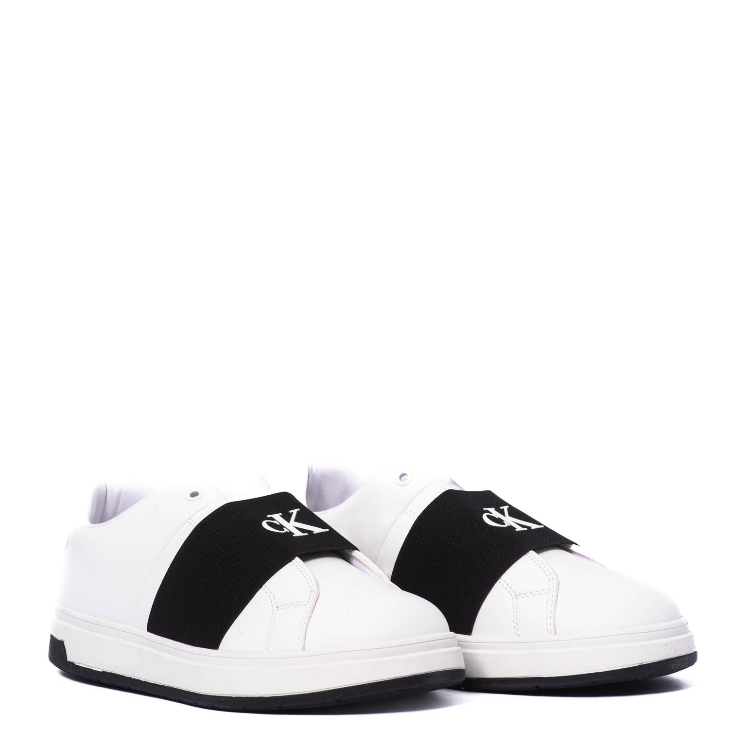 Tenis Calvin Klein Kids Low Cut Lace-Up Sneaker White/Black
