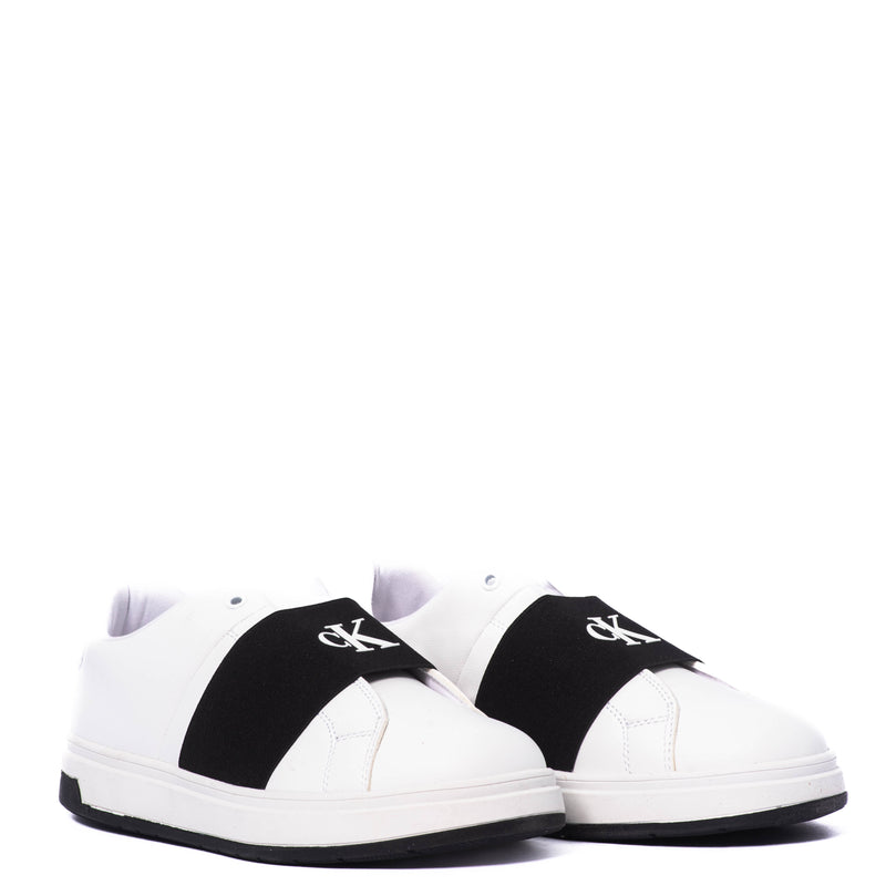 Tenis Calvin Klein Kids Low Cut Lace-Up Sneaker White/Black