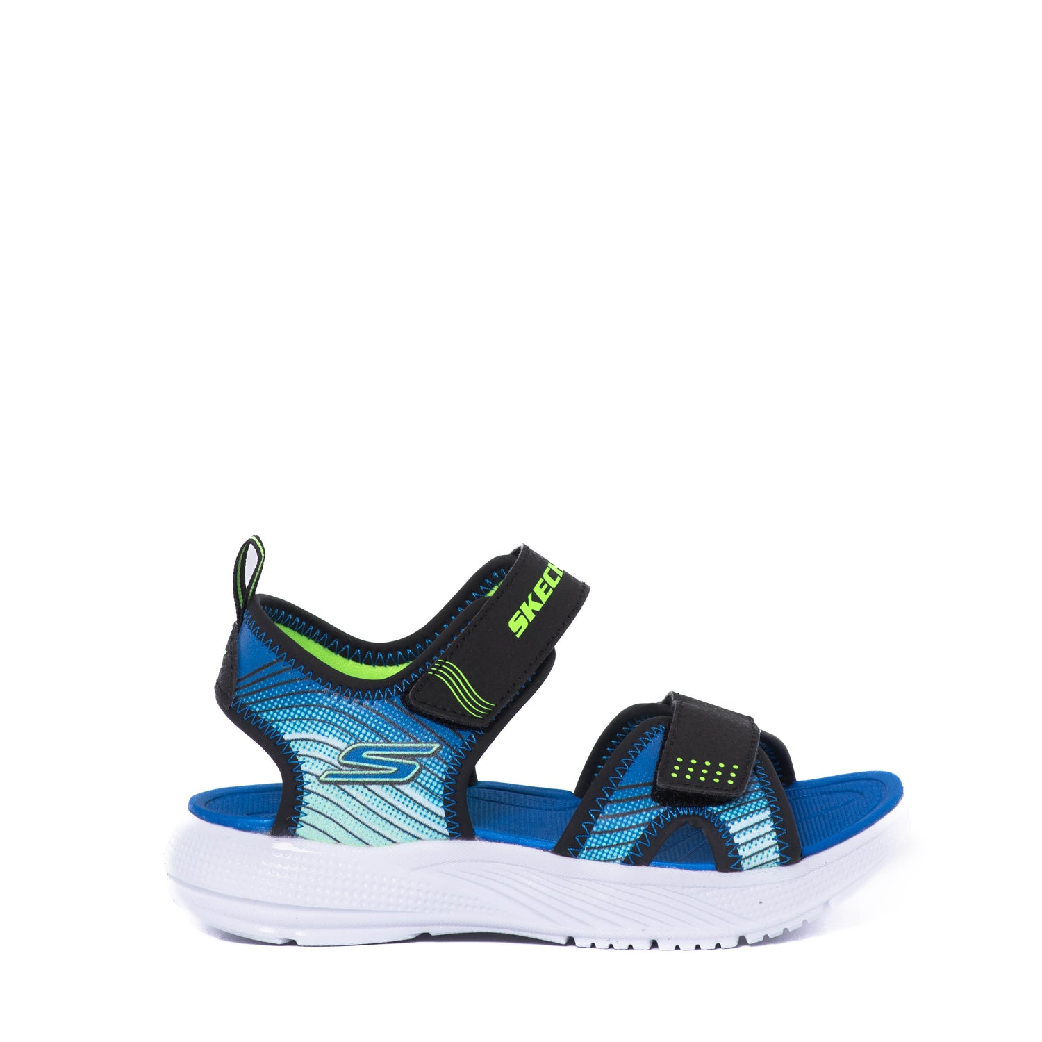 Chanclas Skechers Kids Microspec Splash Black/Lime