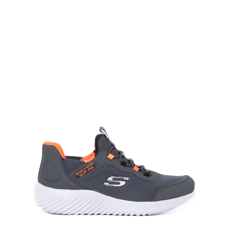 Tenis Skechers Kids Bounder Brisk Burst Charcoal/Orange
