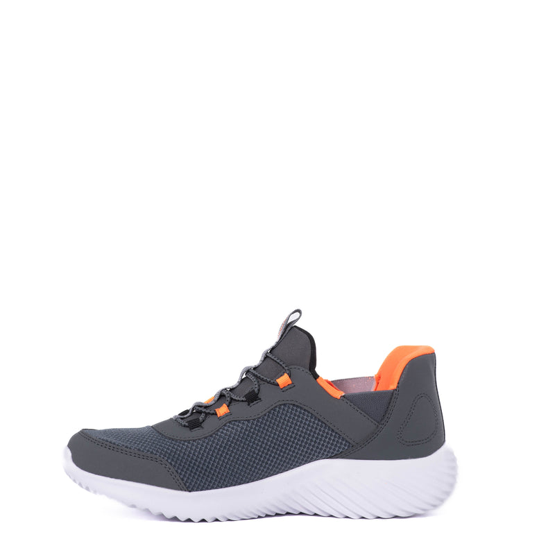Tenis Skechers Kids Bounder Brisk Burst Charcoal/Orange