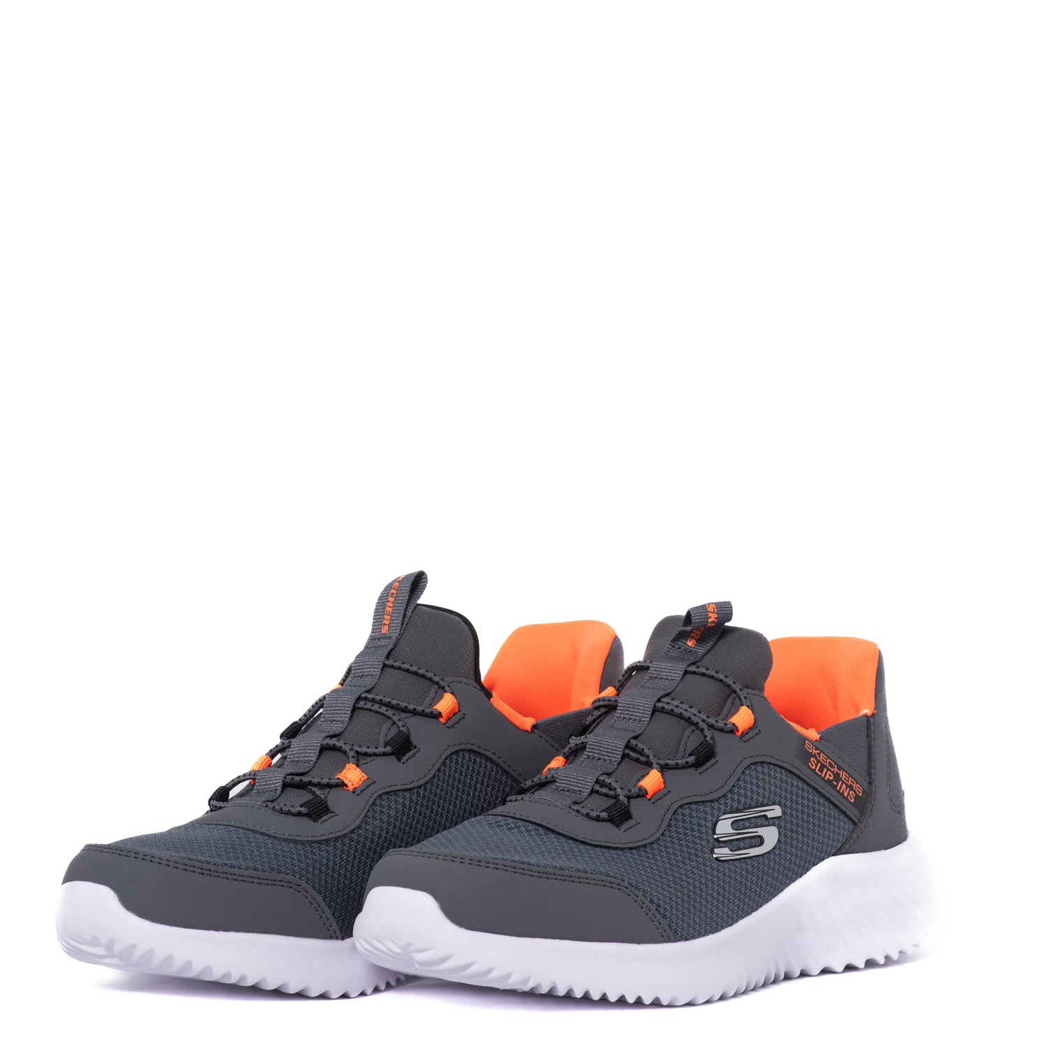 Tenis Skechers Kids Bounder Brisk Burst Charcoal/Orange