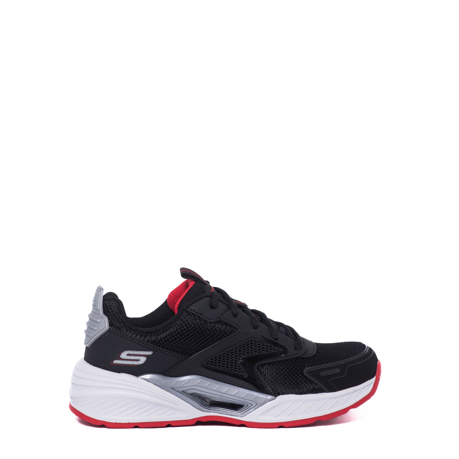Tenis Skechers Kids Techno Drift Black/Silver/Red