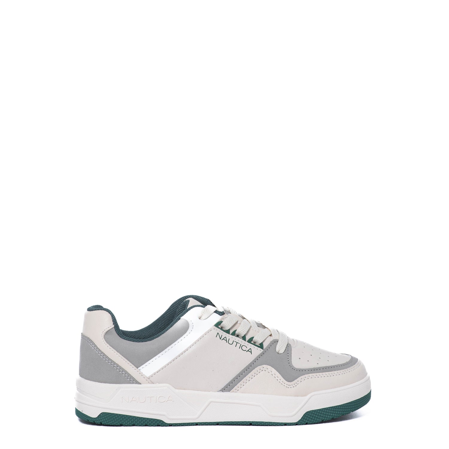 Tenis Nautica Kids Hadley Y  Off Wht/Grn/Gry