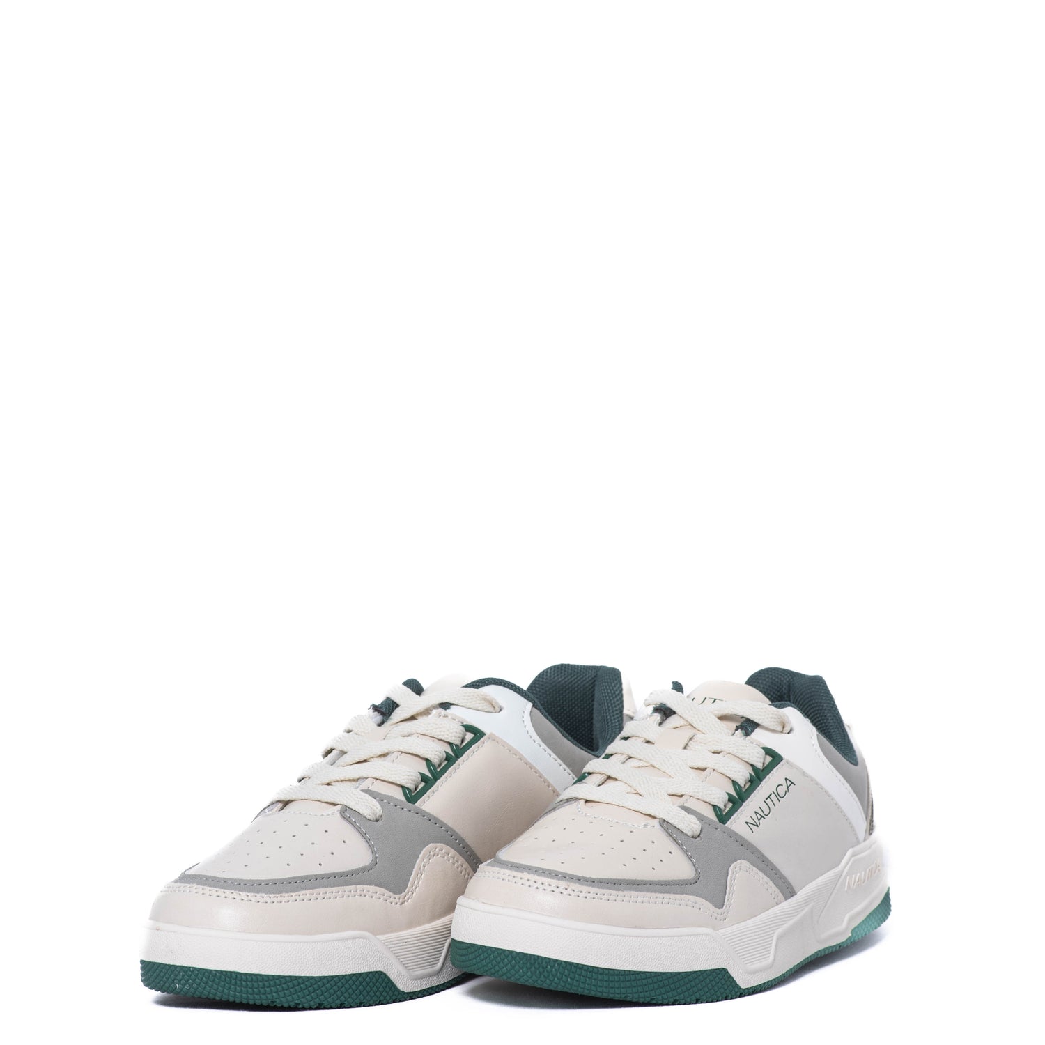 Tenis Nautica Kids Hadley Y  Off Wht/Grn/Gry