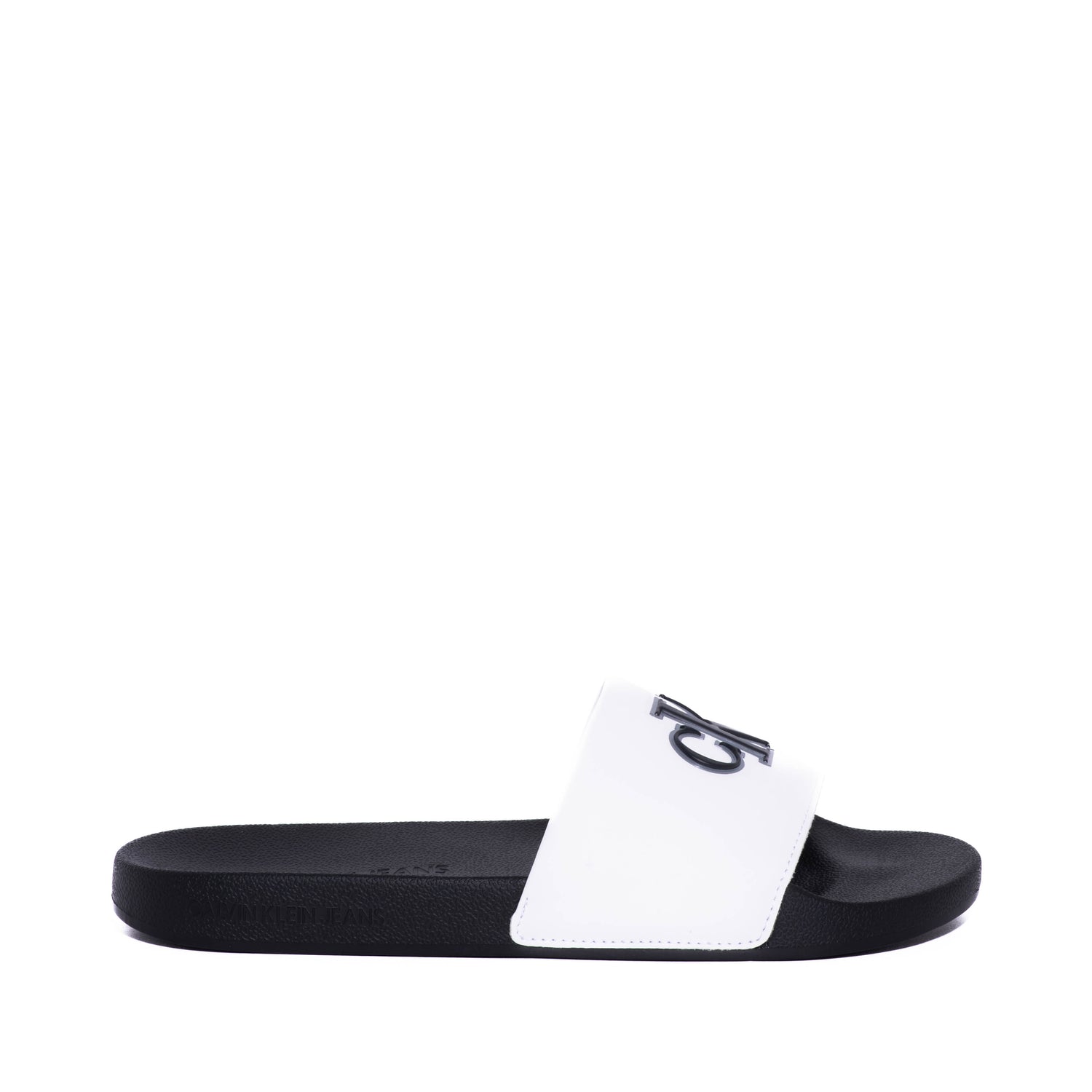 Chanclas Calvin Kelin Slide Jelly Moono Pu Bright White/Black