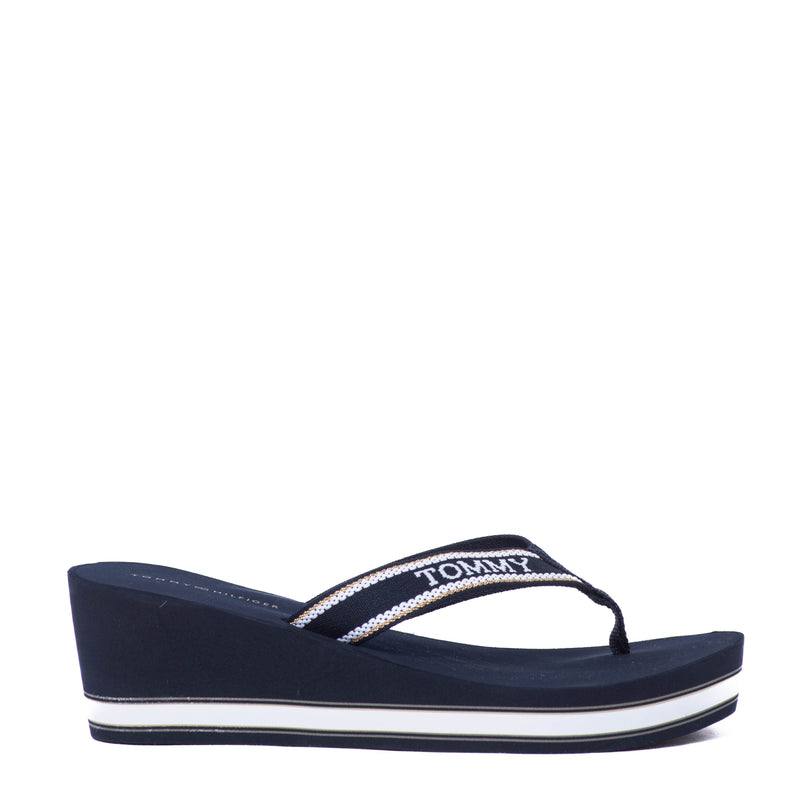 Chanclas Tommy Hilfiger Wedge Beach Sandal Space Blue