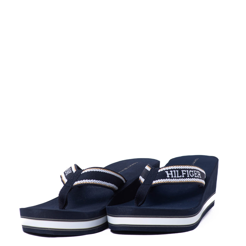 Chanclas Tommy Hilfiger Wedge Beach Sandal Space Blue