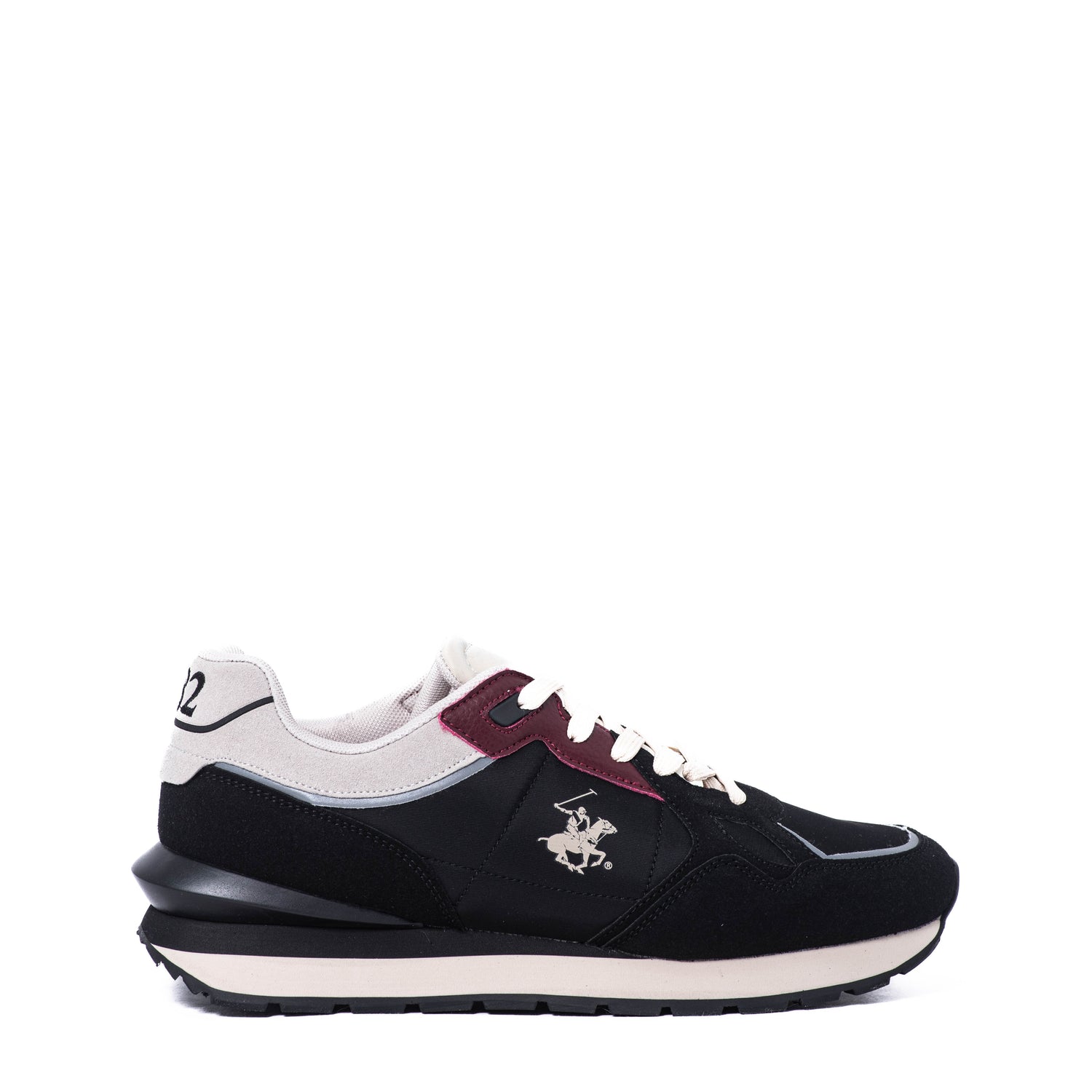 Tenis Beverly Hills Polo Club Donfred Black Burgundy