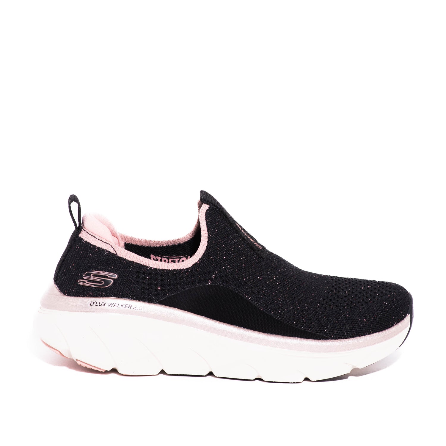 Tenis Skechers Dlux Walker 2 0-sparkle Forever Black/Rose Gold