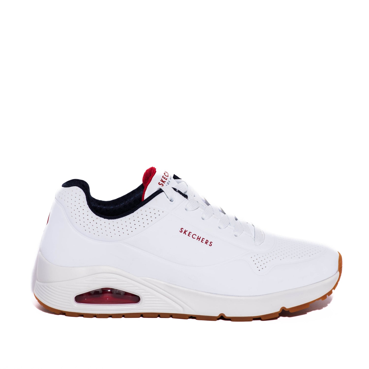 Tenis Skechers Uno-stand On Air White/Navy/Red
