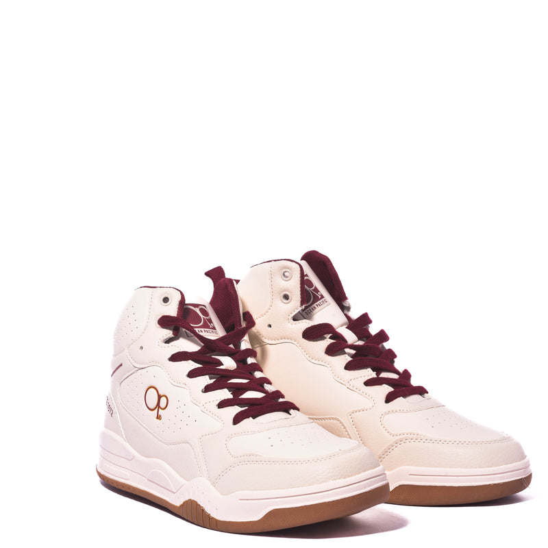Tenis Op Saron Beige/Burgundy
