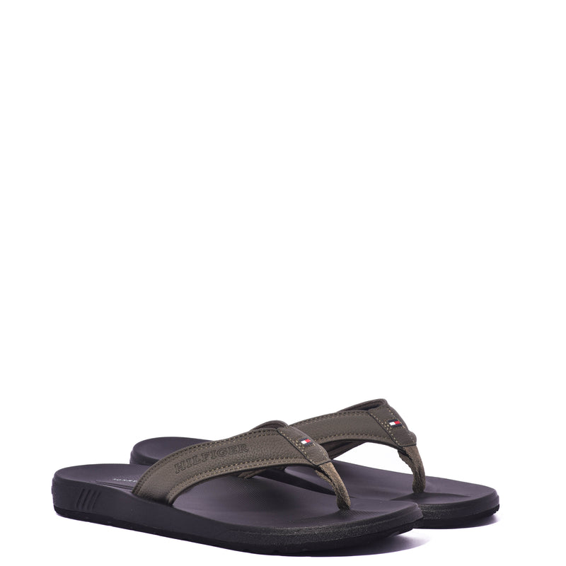 Chanclas Tommy Elevated Molded Beach Sandal Army Green
