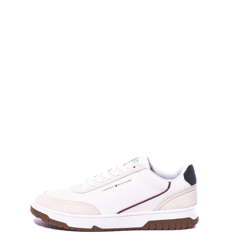 Tenis Tommy Th Basket Core Leather Suede Mix