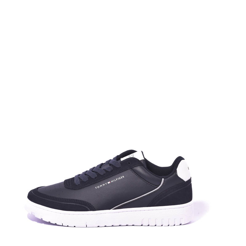 Tenis Tommy Th Basket Core Leather Suede Mix