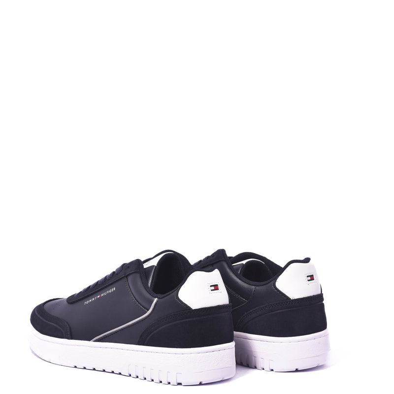Tenis Tommy Th Basket Core Leather Suede Mix