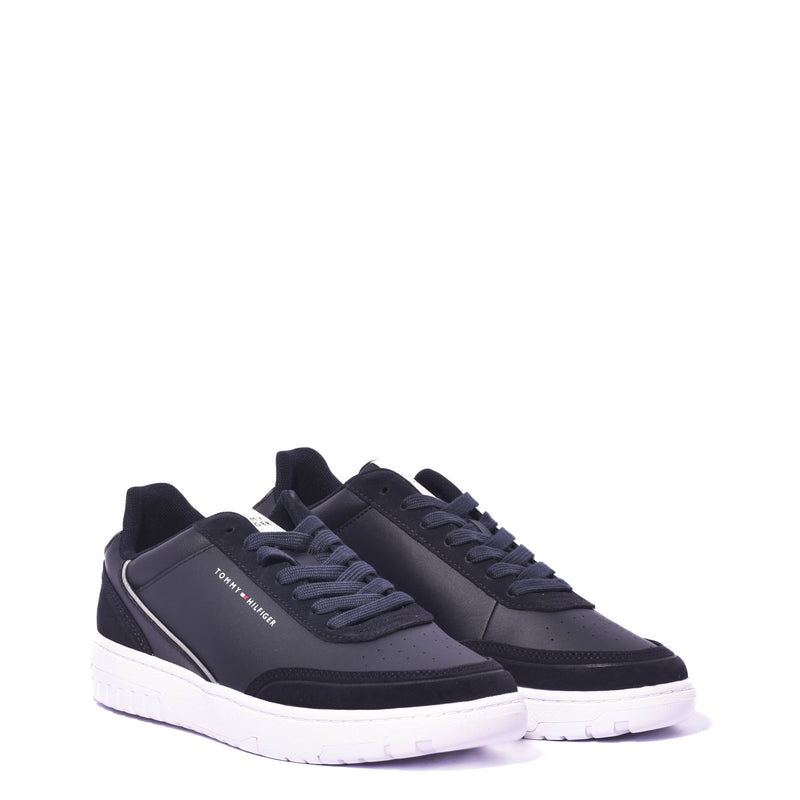Tenis Tommy Th Basket Core Leather Suede Mix