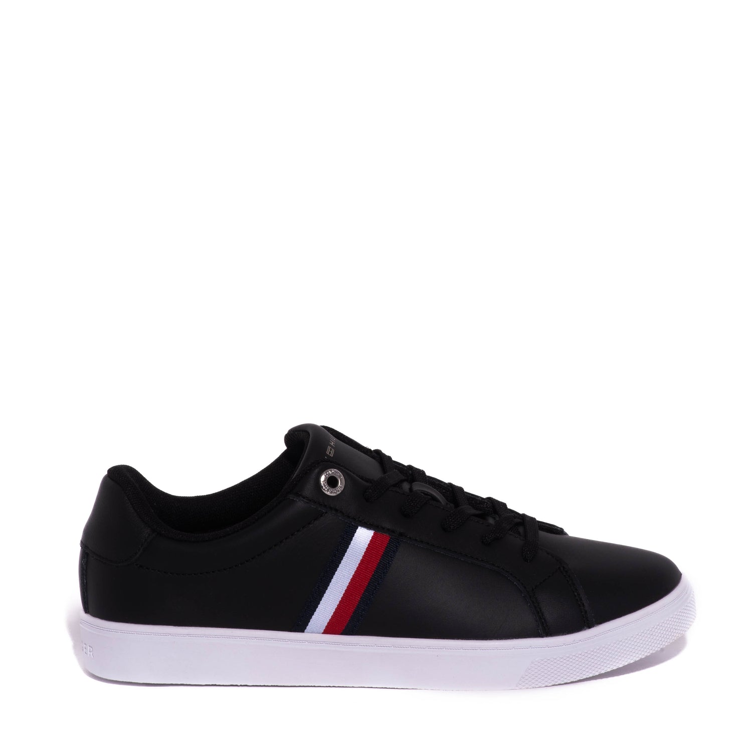 Tenis Tommy Essential Stripes Court Sneaker Black