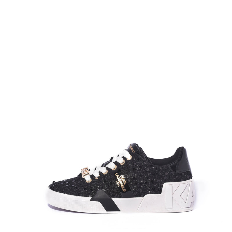 Tenis Karl Lagerfeld Paris Mablyn-Lace Up Sne Black