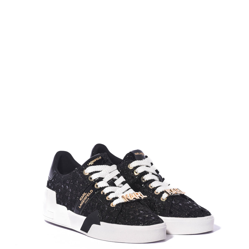 Tenis Karl Lagerfeld Paris Mablyn-Lace Up Sne Black