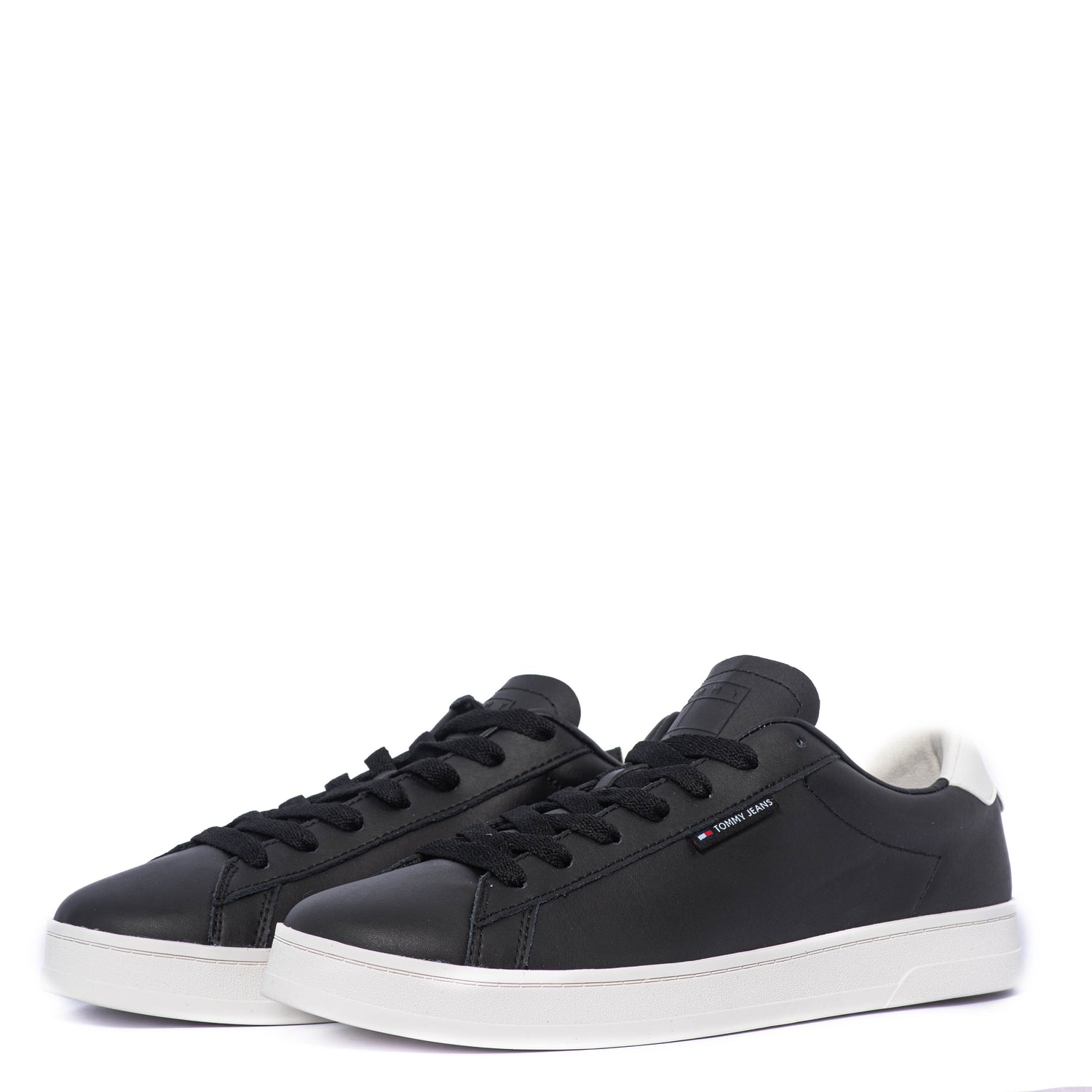 Tenis Tommy Tjm Leather Low Cupsole Black