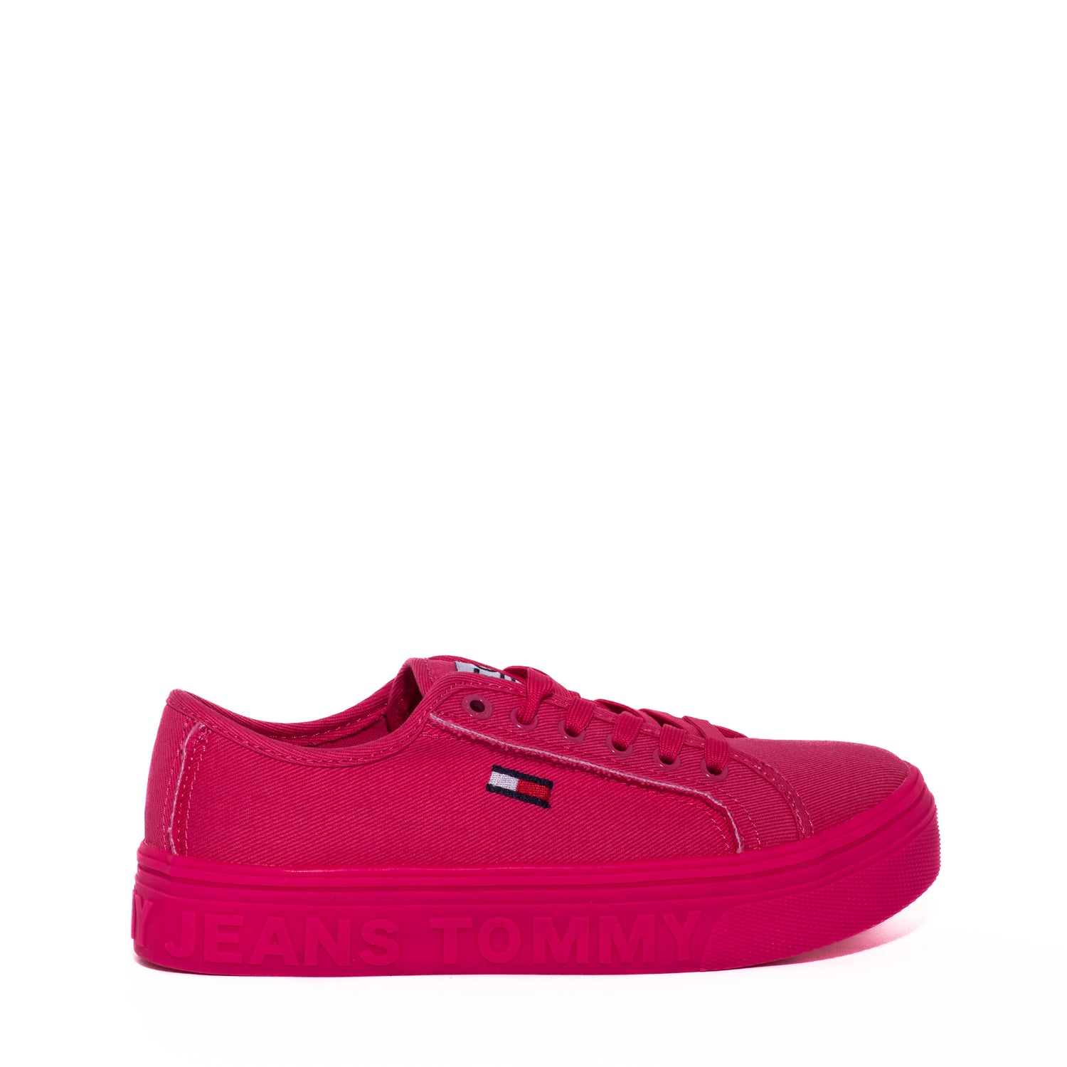 Tenis Tommy Jeans Mono Color Flatform Pink Alert