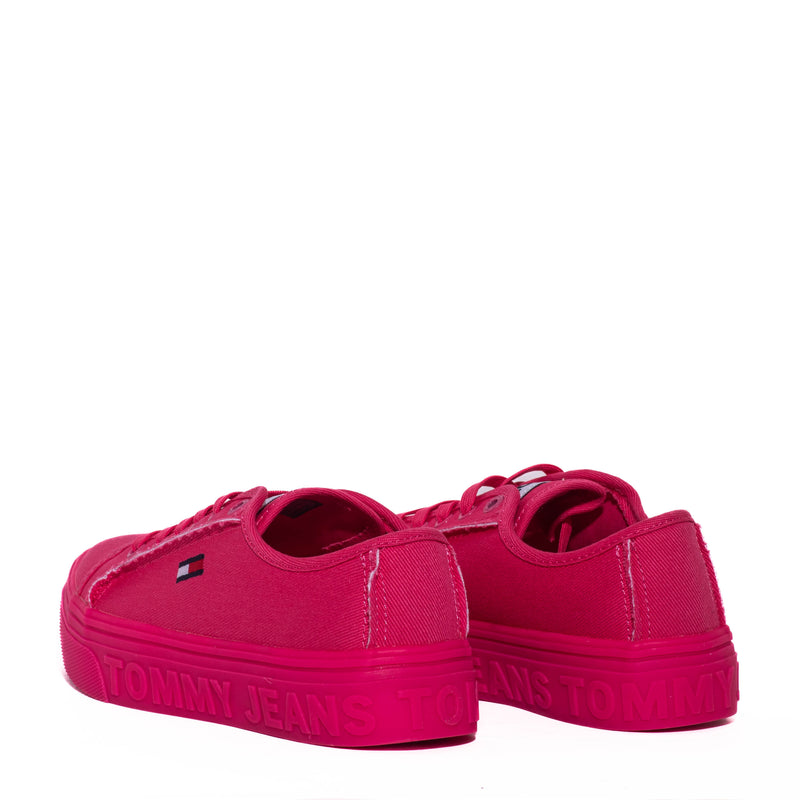 Tenis Tommy Jeans Mono Color Flatform Pink Alert