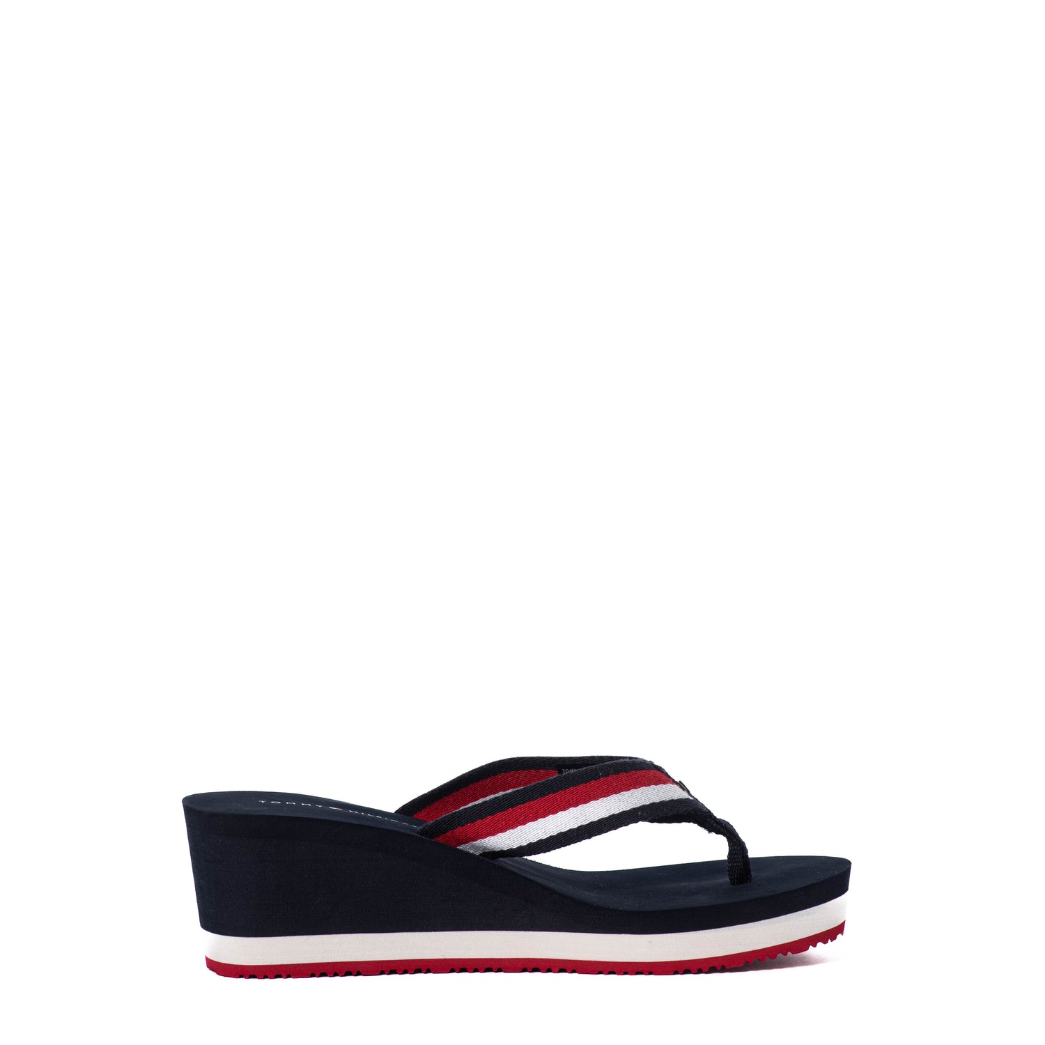 Chanclas Tommy Corporate Wedge Beach Sandal Red White Blue