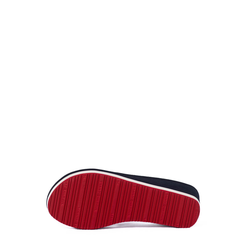 Chanclas Tommy Corporate Wedge Beach Sandal Red White Blue