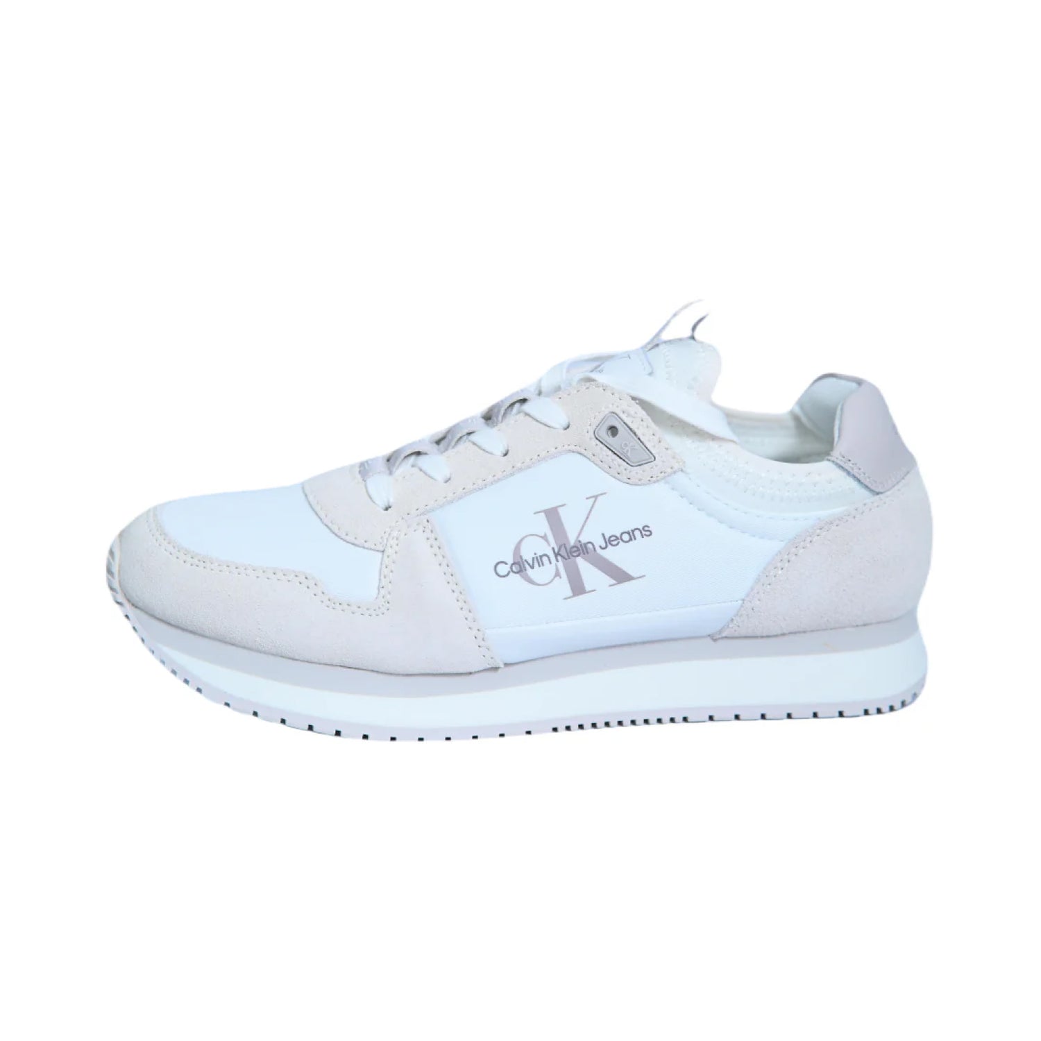 Tenis Calvin Klein Runner Sock Laceup Ny-Lth Bright White