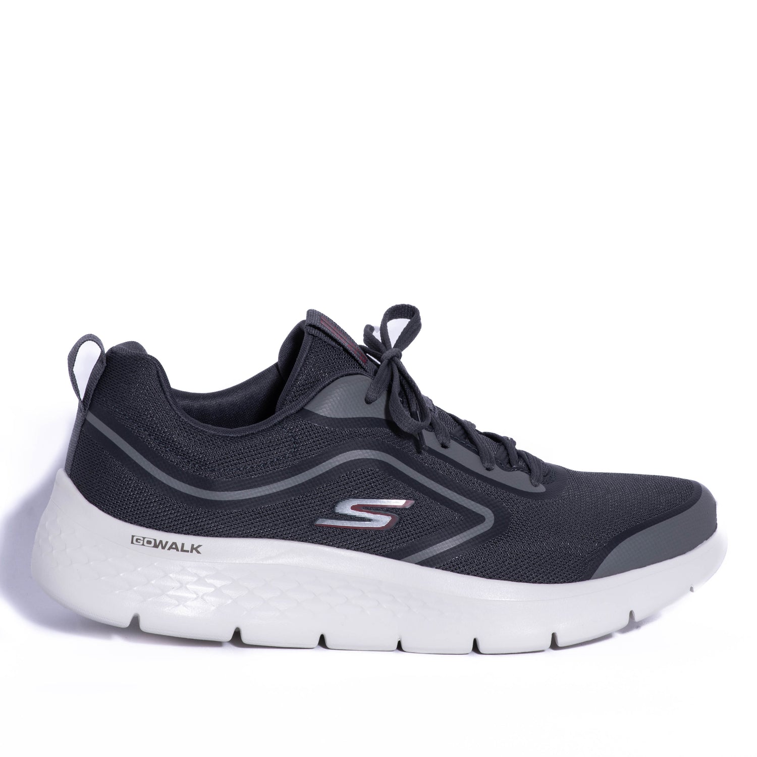 Tenis Skechers Go Walk Flex-Aferncon Fog Charcoal/Red
