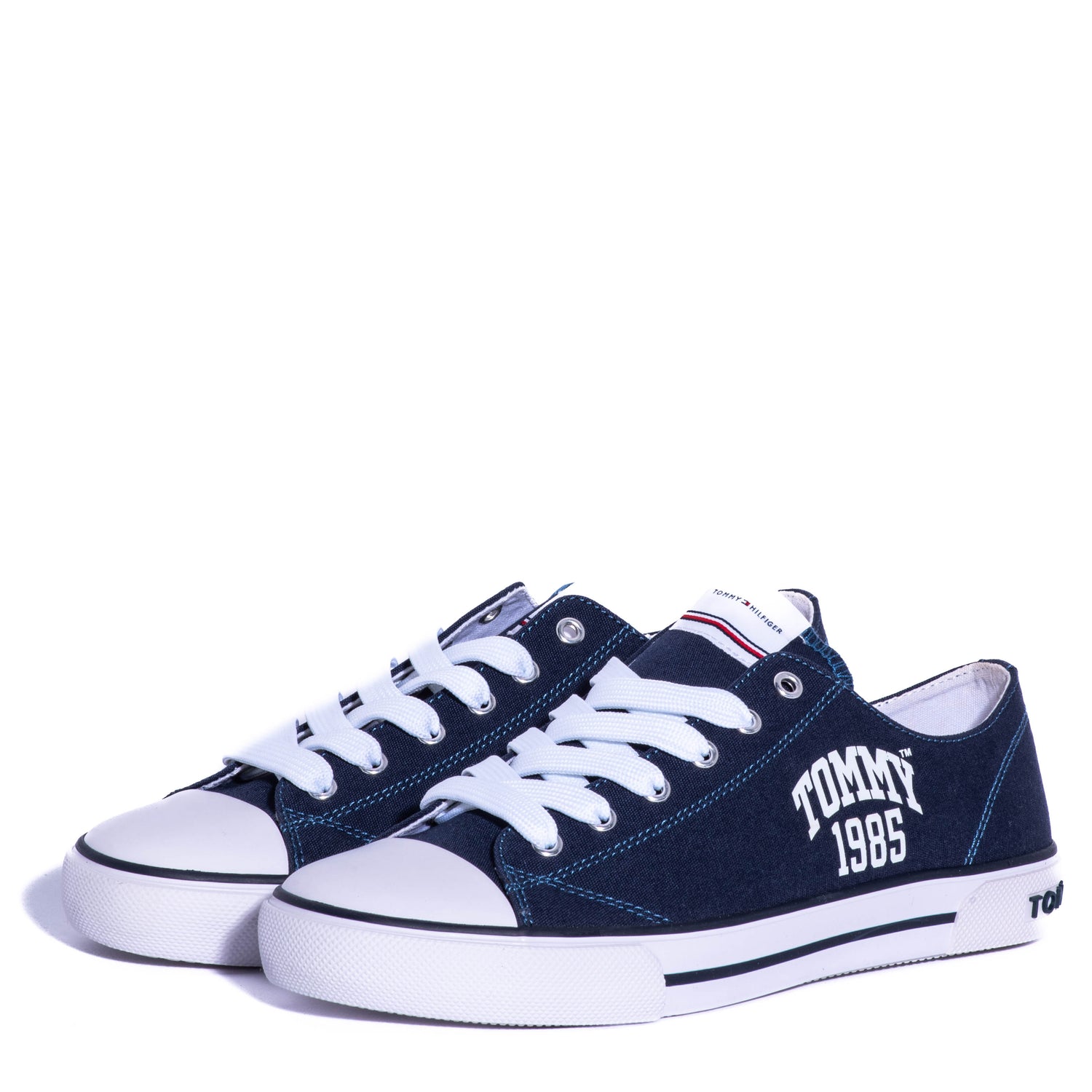 Tenis Tommy Kids Varsity Lowcut Lace-Up Sneaker Blue