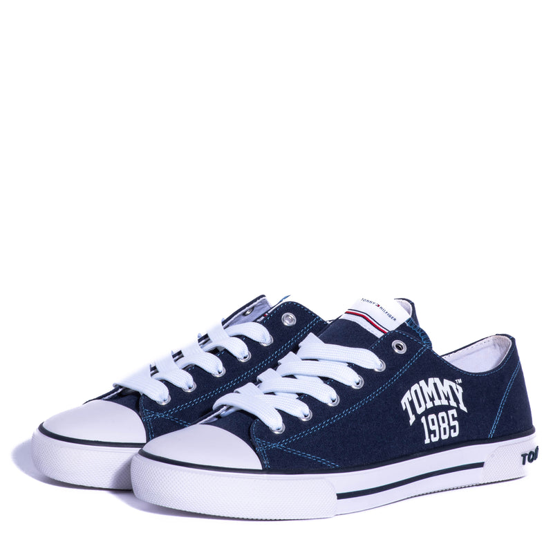 Tenis Tommy Kids Varsity Lowcut Lace-Up Sneaker Blue